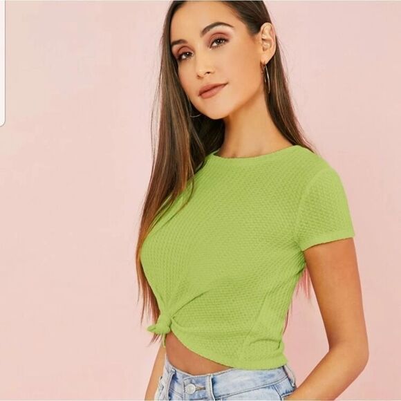 ๐ฅ$1 Bundled Newย Waffle Knit Cropped Top sz.โXS - Picture 3 of 6